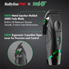 BaBylissPRO Tomb45 dual-speed motor in action for versatile cuts