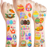 Backtopeia Easter tattoos egg designs for vibrant holiday fun and easy mess-free use.