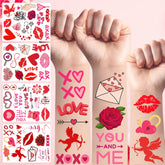 Backtopeia Valentine tattoos heart design for party flair and keepsake