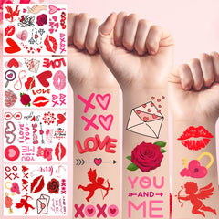 Backtopeia Valentine tattoos heart design for party flair and keepsake