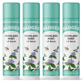 Badger Highland Mint bálsamo labial con hidratación duradera para labios secos
