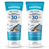 Badger mineral sunscreen cream SPF 30 bottle ready for outdoor protection and easy tucking in bags