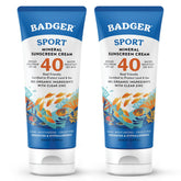 Badger reef safe sport sunscreen unscented finish protects skin during outdoor activity