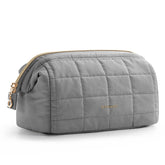 BAGSMART Puffy makeup bag with wide opening for easy access.