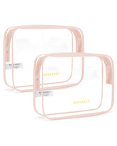 BAGSMART clear toiletry bag 2-pack with transparent design for quick security checks