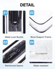 BAGSMART sturdy zipper design glides smoothly for quick packing