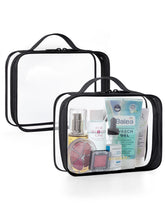 BAGSMART Clear Toiletry Bag front view showing transparent design for quick item checks.