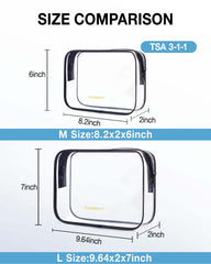 BAGSMART Clear Toiletry Bag large with transparent material for quick item visibility.