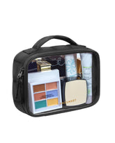 BAGSMART clear TSA-approved toiletry bag with large opening for quick security checks.