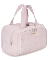 BAGSMART Crush Travel Toiletry Bag open full view for easy access to essentials.