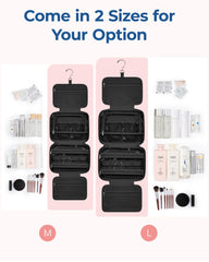 BAGSMART large-capacity toiletry bag fits essential cosmetics and toiletries