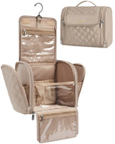 BAGSMART makeup bag hanging hook for easy access during travel