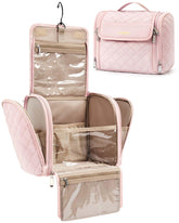 BAGSMART makeup bag with hanging hook for easy access on the go