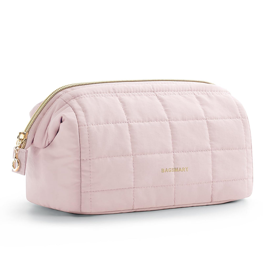 BAGSMART makeup bag wide opening for quick access to cosmetics on the go
