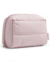 BAGSMART Puffy Makeup Bag wide-opening design for easy visibility and quick access