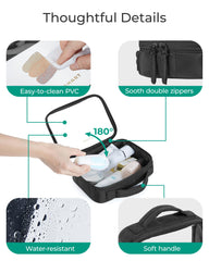 BAGSMART quart-size travel organizer ideal for cosmetics and toiletries.