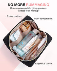 BAGSMART quilted makeup bag detail emphasizes premium craftsmanship and style