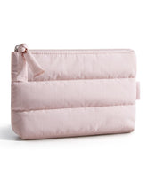 BAGSMART small makeup bag with ultra-slim silhouette for clutter-free purse organization.