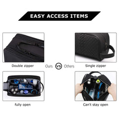 BAGSMART toiletry bag front waterproof pocket for separating wet items