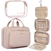 BAGSMART Toiletry Bag hanging on hook for travel access.