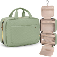 BAGSMART Toiletry Bag with hanging hook keeps toiletries organized on the go.
