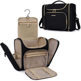 BAGSMART Toiletry Bag with large interior layout for full-size cosmetics and toiletries