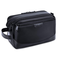 BAGSMART Toiletry Bag for Men exterior in black, water-resistant travel companion for organized packing.