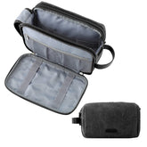 BAGSMART Toiletry Bag for Men in black medium, front view, compact and organized for travel on the go.