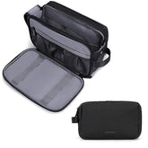 BAGSMART toiletry bag for men in front view showing roomy main compartment for essentials
