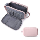 BAGSMART Toiletry Bag for Men pink medium, overall view, ideal travel companion
