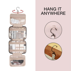 BAGSMART water-resistant material protects cosmetics during travel