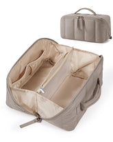 BAGSMART travel makeup bag opened flat for quick access
