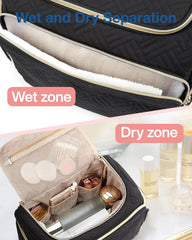 BAGSMART bag with a front pocket keeps wet items separate and easy to wipe clean.