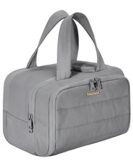 BAGSMART travel toiletry bag front view with large compartments for easy access
