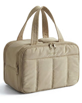 BAGSMART travel toiletry bag grayish brown front view ideal for organized packing.