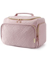 BAGSMART travel toiletry bag large capacity with wide opening for easy packing