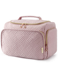 BAGSMART travel toiletry bag large capacity with wide opening for easy packing