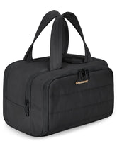 BAGSMART travel toiletry bag shows large capacity for cosmetics and toiletries.
