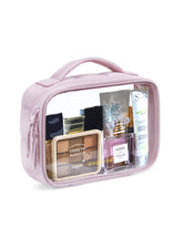 BAGSMART TSA-approved clear toiletry bag; open zipper for quick access during travel.