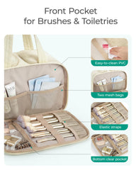 BAGSMART waterproof dry-wet pocket helps separate wet items and dry items.