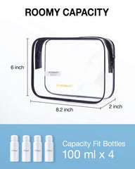 BAGSMART clear bag shows waterproof seams and durable construction