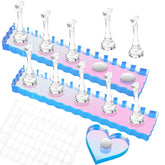 BagTeck aurora heart nail stand base with color shift finish for stylish nail art practice.