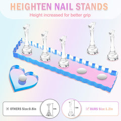BagTeck magnetic nail stands keep nails upright for precise painting and display.