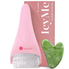 BAIMEI IcyMe ice roller for the face reduces puffiness with cooling relief.