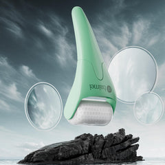 BAIMEI IcyMe ice roller used on the neck area