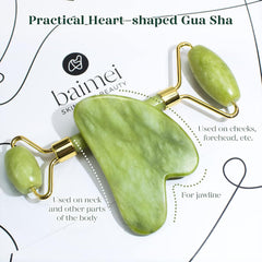 BAIMEI IcyMe jade roller with cooling effect for refreshed skin.