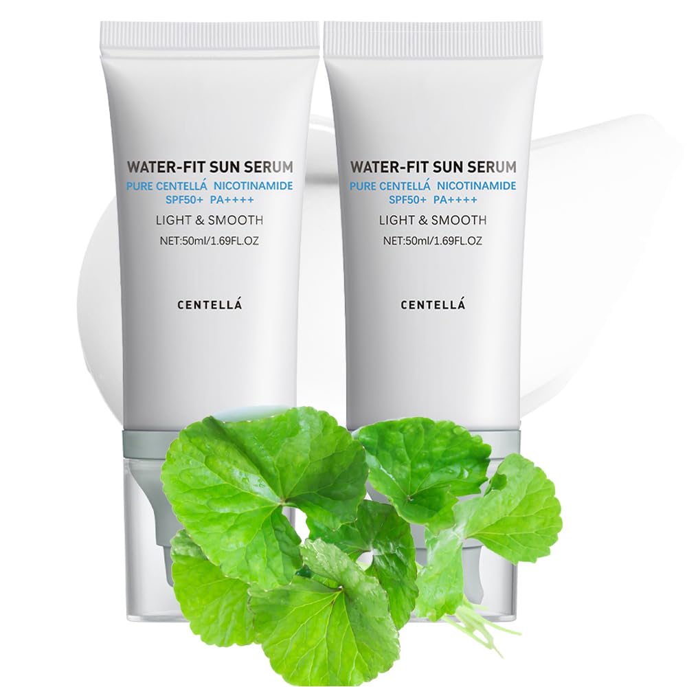 BAISEN DIARY centella protector solar SPF50 en botella, protección suave para piel sensible.