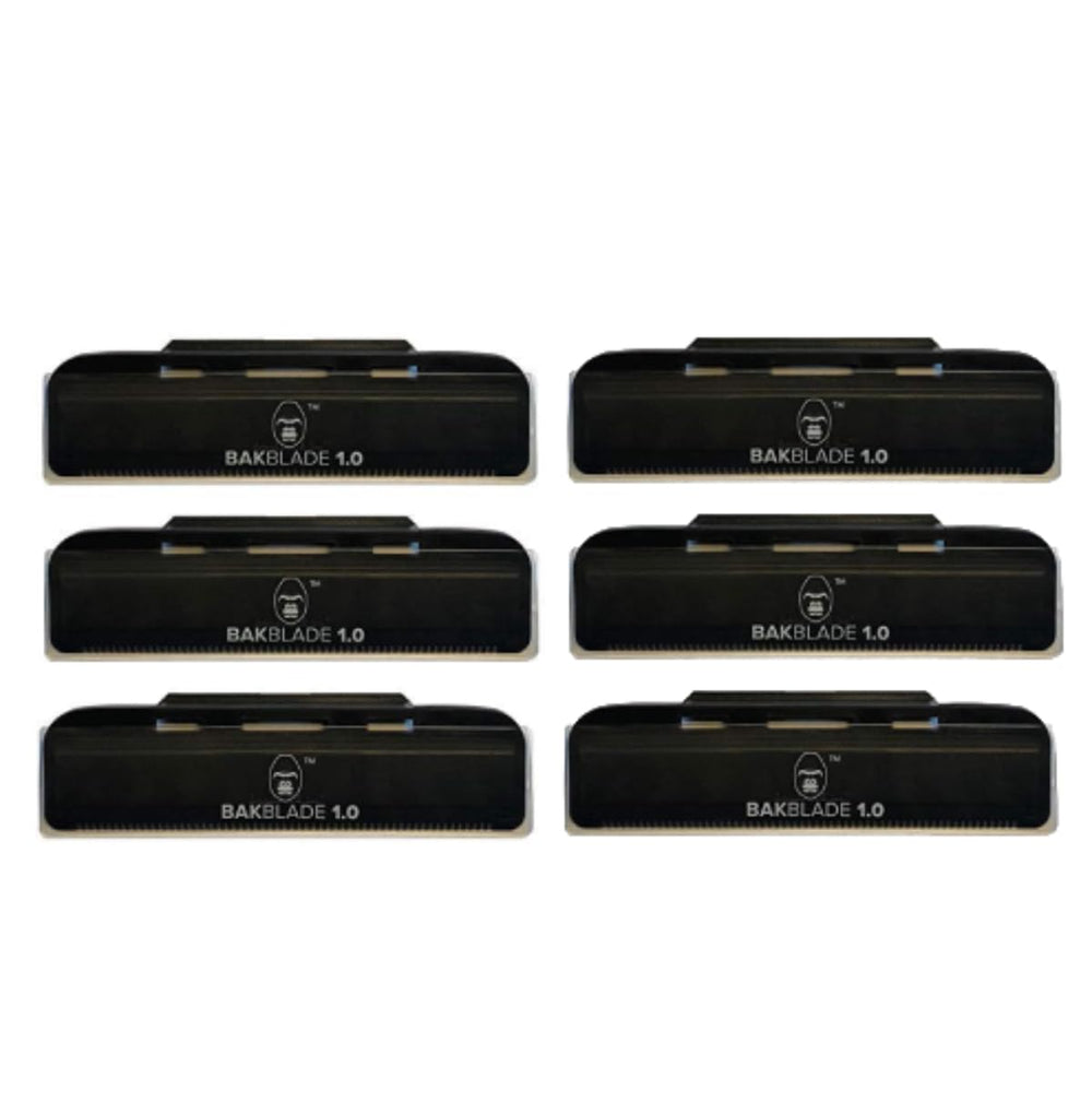baKblade 1.0 back shaver refill cartridges for a smooth wet or dry shave