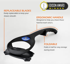 baKblade 2.0 PLUS easily changing blades for quick grooming sessions.