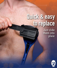 Bakblade Dryglide blade cartridges in a 12-pack for consistent glide.